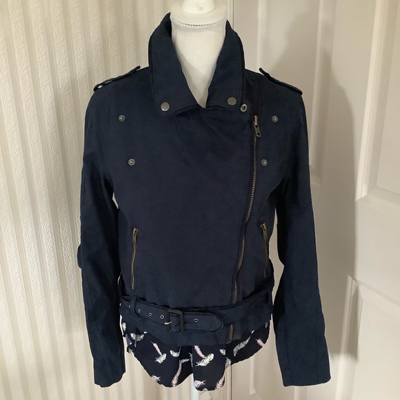 J. Crew Cotton Moto Jacket Size 6